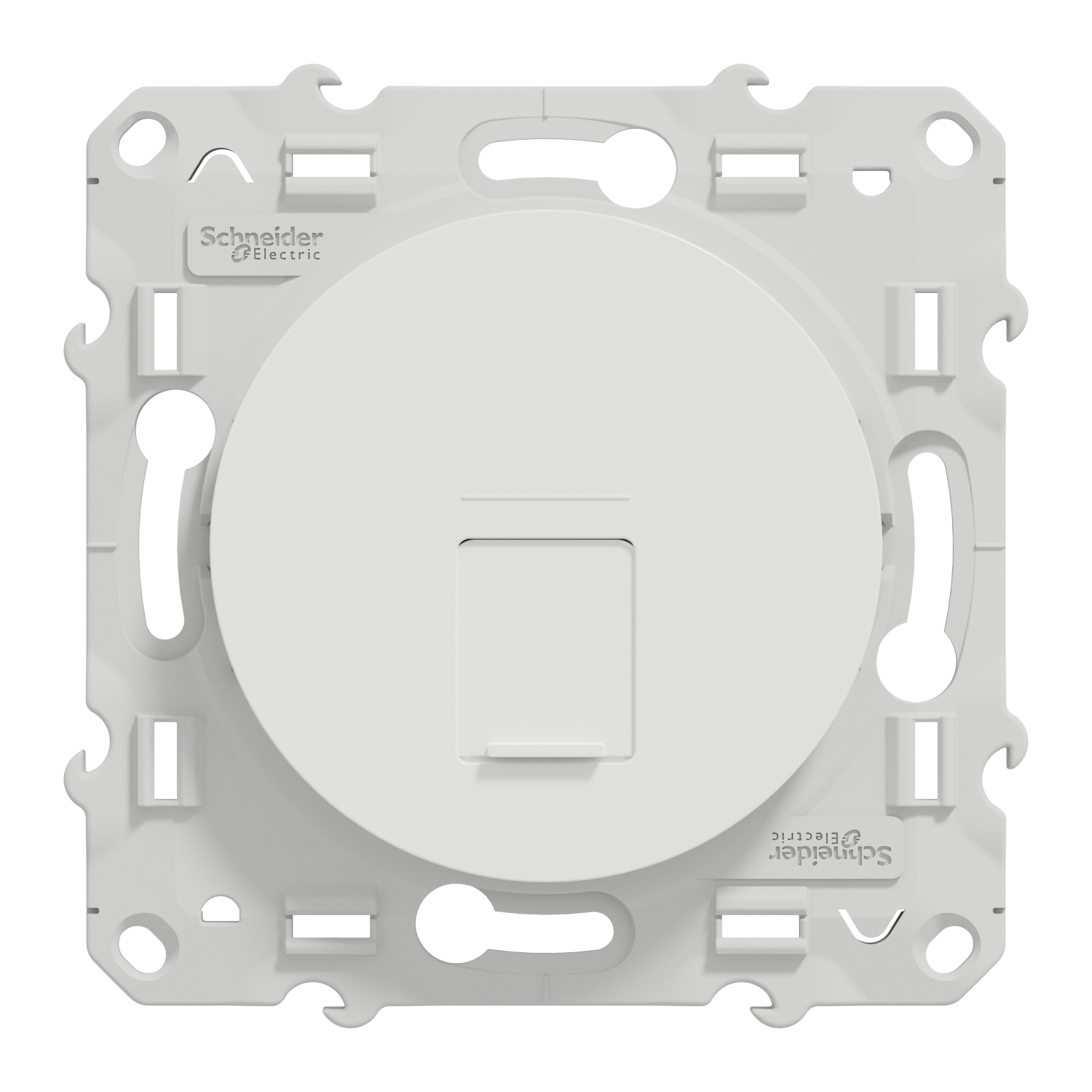 Schneider Odace - Prise RJ45 Grade 3 (multimédia +) Cat.6A STP (longue distance) - Blanc - Réf : S520477